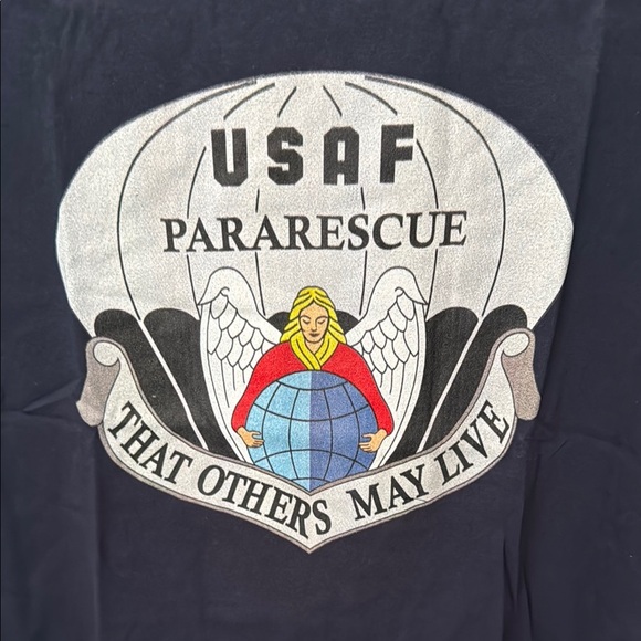 USAF Pararecue Navy T-Shirt - Picture 2 of 6